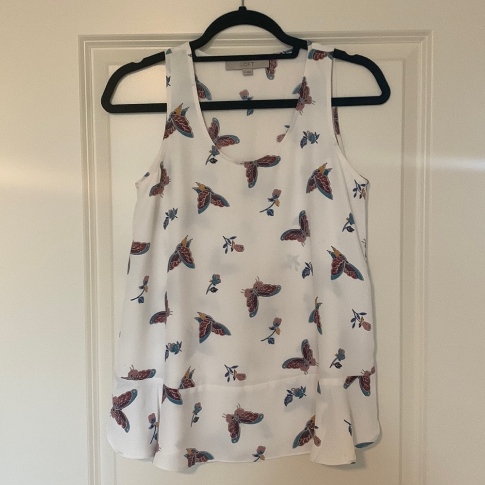 XS Loft butterfly blouse